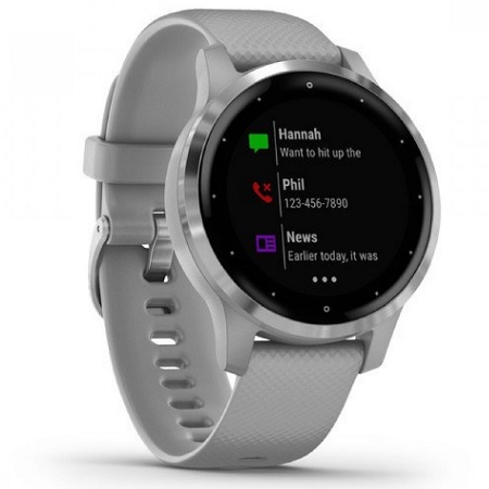 Garmin Vivo Active 4S Gris con Hebilla Plateada en ARTIKULOS.CO
