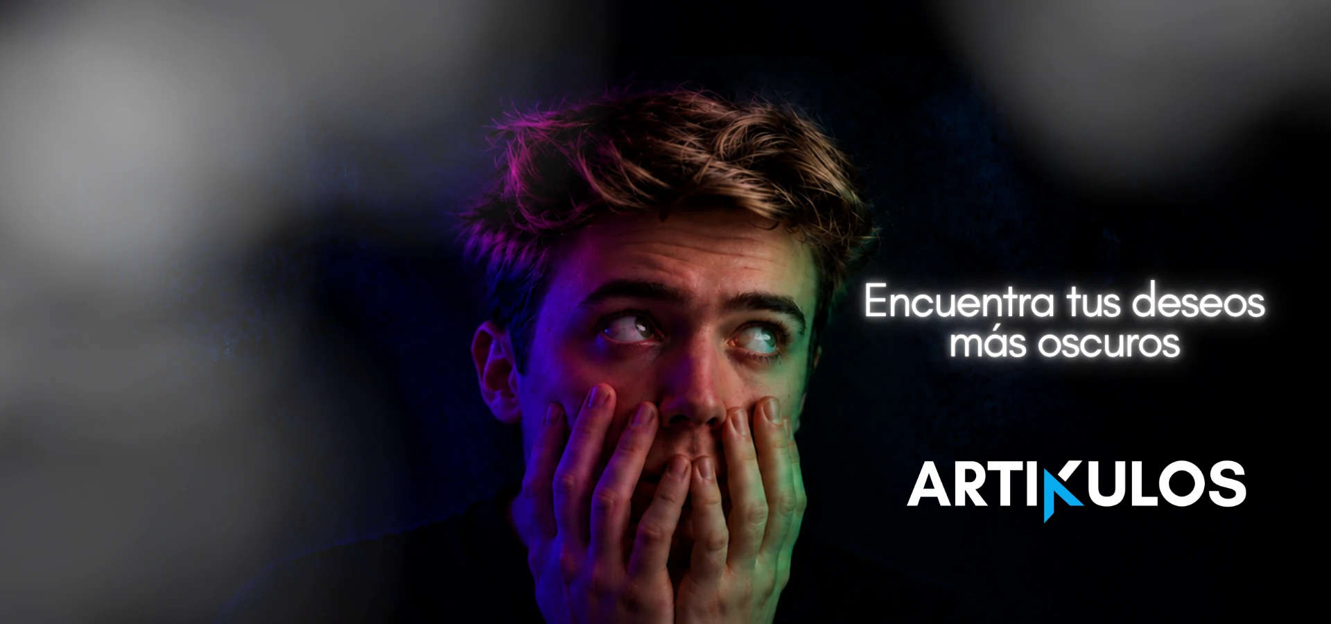 Halloween en ARTIKULOS.CO, hombre con expresión de terror